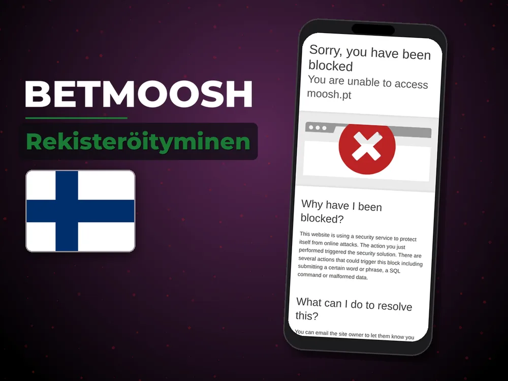 Betmoosh - Rekisteröityminen