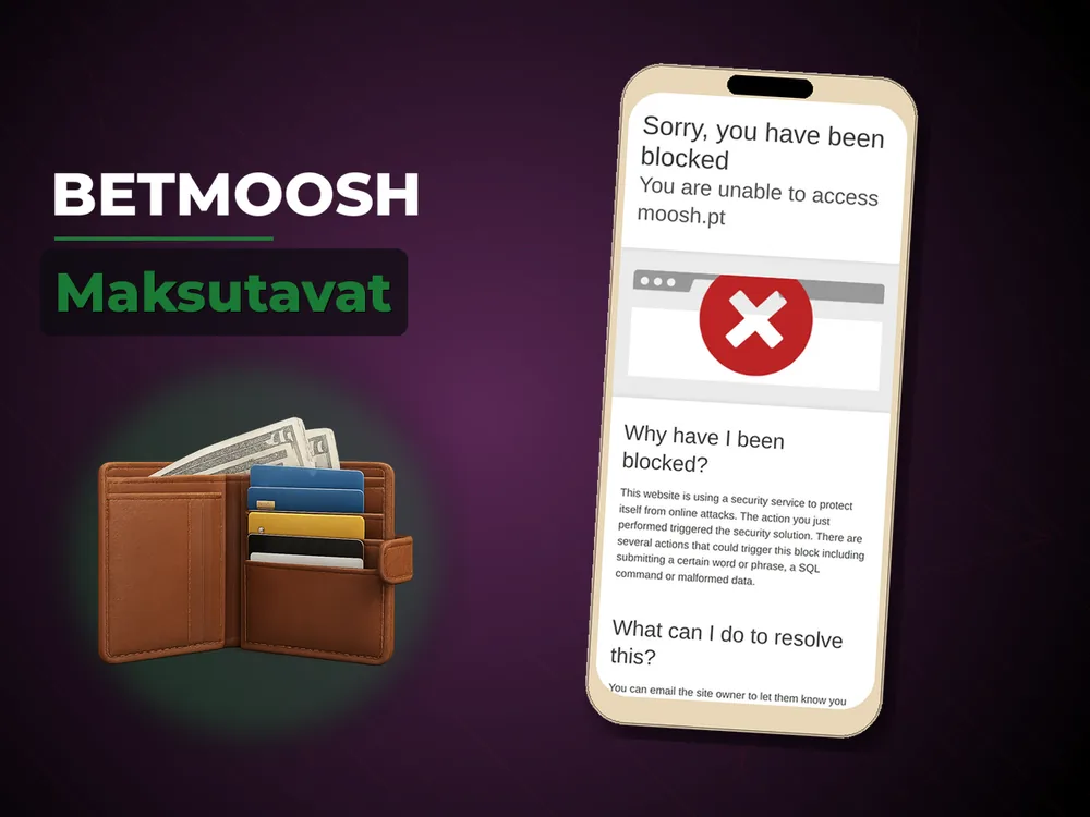 Betmoosh - Maksutavat