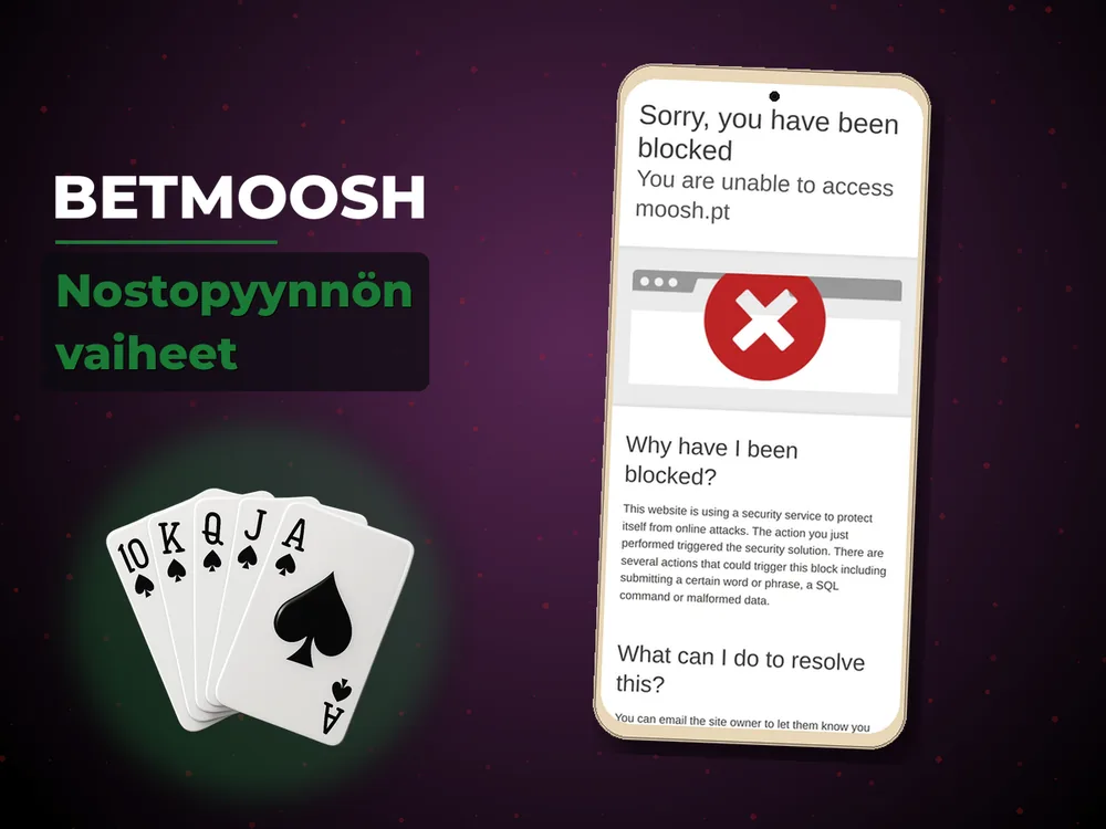 Betmoosh - Nostopyynnön vaiheet